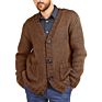 Autumn Men's Casual Long Sleeve Cardigan Sweater V-Neck Single Breasted Knitted Top for Men