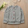 Baby Girls Autumn Sweater Coat Fall Color Burgundy Black Grey Pink Long Sleeve Soft Cotton Tops Sweater Jacket