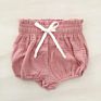 Baby Girls Boys Muslin Cotton Linen Blend Bloomer Loose Harem Bloomer Shorts