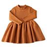 Baby Girls Dress Warm Kids Clothing Wool Knitted Girl Solid Long Sleeve Dresses Autumn