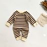 Baby Romper Newborn Clothes Cute Quantity Autumn Cotton Unisex Stripe Style Snap Button Romper