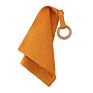 Baby Teether Blanket Muslin Lovey Baby Pacifier Blanket Wooden Teether Newborn Security Blanket