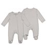 Bamboo Spandex Fiber Baby Footed Romper Long Sleeve Infant Solid Color Zipper Organic Bamboo Romper