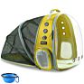 Beikott Transparent Space Capsule Travel Backpack Back Expandable Pet Carrier Backpack Bag for Small Cats Dogs and Birds Pets