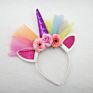Belleworld Design Gold Glitter Horn Headband Flowers Alice Headband Accessory for Party Decoration Cosplay Costume