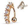 Belly Jewlery Inverted Zircon Belly Button Ring Reversed Belly Rings Body Piercing Jewelry