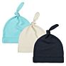 Bkd Super Soft Cotton 3-Pack 0-3 Months Newborn Infant Baby Beanie Hats