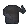 Black Crewneck Pullover Mens Merino Wool Sweater O-Neck Pullover