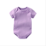 Blank Newborn Baby Girl Boy Clothes 100% Cotton Solid Color Short Sleeve Onesie Bodysuit