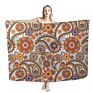 Blue/Purple Paisley with Mandala Pattern Beach Sarongs Soft Beachwear Comfortable Vogue Hawaiian Sarongs Beach Pareo
