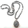 Bohemian Jewelry Natural Stone Knotted Stone Matching Drop Pendant Necklaces Women Beaded Necklace