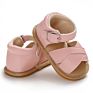 Boutique Solid Woven Leather Baby Sandals for Girls