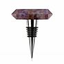 Box with Logo Natural Raw Druzy Agate Stone Healing Crystal Wine Stopper,Rose Amethyst Vacuum Wine Stopper for Gift