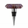 Box with Logo Natural Raw Druzy Agate Stone Healing Crystal Wine Stopper,Rose Amethyst Vacuum Wine Stopper for Gift