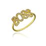 Brass Simple Men Gold Rose Popular Boss Lettering Ring