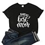 Casual Style Letters Short Sleeve round Neck Tops Women's Blouses & Shirts