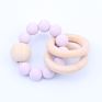 C'dear Multi-Colored Comprehensive Wood Educational Children Shaking Baby Rattle and Teether Giftset, Teething Ring//