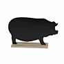 Cheaply Wooden Chalkboard Farmhouse Animal Cock Pig Cattle Shape Standing with Base