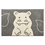 Children Designs Cartoon Hippo Pattern Printing Fluffy Printed Carpet Rugs Microfiber Non-Slip Bath Rug