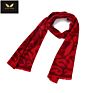 Chinese Red Scarf Cheapest Embroidery Free Sample Company Logo Neck Scarf Men