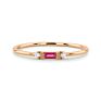 Choose Your Color Baguette and round Stones Ring Bar Set Rings Jewelry Women Rings for Women