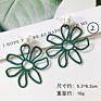 Clarmer Spring Design Korean Jewelry Geometric Enamel Acrylic Resin Pendant Earrings for Women