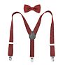 Classic Kids Boys and Girls Printed Polka Dots Suspenders with Bowties for Garments Accessories or Daily Decorations