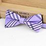 Classical Men's Bow Tie Plaid Striped Flexible Bowtie Smooth Necktie Soft Matte Butterfly Decorative Pattern Color Ties