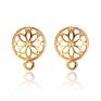 Color-Protected Copper Stud Earring Diy Jewelry Accessories Handmade Material Ring Square Curved Oval Large Geometry