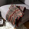 Colorful Acrylic Knitted Tassels Woven Throw Blankets for Couch Bed Sofa Chair Bohemian Throw Blanket for Decor Home