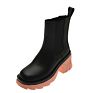 Combat Ladies Boots Snow Leather Knee High Platform Ankle Women Chunky Heels Boots