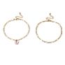 Comiya Female Anklets Foot Jewelry Leg Acrylic Butterfly Double Layers Gold Color Ankle Bracelets for Women Leg Chain