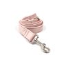 Competitive Price Bow Tie Attractive Design Adjustable Metal Buckle Dog Pink Leash Velvet Set and Collar Luxury