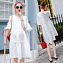 Cotton Pregnant Women Breastfeeding Dress Short Loose Maternity Evening Dress