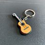 Creative Mini Musical Instrument Keychain Cute Silicone Guitar Piano Saxophone Key Chain Backpack Car Ornament Musician Jewelry