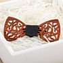 Creative Wooden Neckie Bow Tie for Men Handmade Customized Solid Wedding Wood Bowties Crafts Gifts