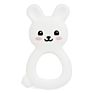 Customized Logo Bpa Free Food Grade Natural Rabbit Silicone Baby Teether Ring