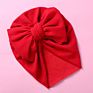 Cute Bear Ear Bowknot Turban Hats Sweet Soft Elastic Caps for Newborn Baby Boy Girls Headwraps