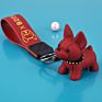 Cute Dog Pendants Car Key Chain Colorful Resin French Bulldog Key Rings Bag Key Chain Jewelry