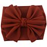 Cute Silk Solid Headband Bow Tie Baby Nylon Headband Hair Accessories Headwrap for Babies