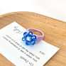 Cute Transparent Resin Ring for Women Simple Colorful Acrylic Ring Jewelry Cartoon Acrylic Flower Resin Rings