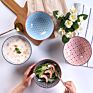 Cypress Home Porcelain Hand Painted Color Glaze Microwave Safe Stackable Soup Noodle Dinner Set Bowls