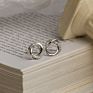 Damila Jewelry Sterling Silver 925 Gold Plated Twisted Circle Earrings Stud for Girls