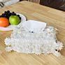Decorative Embroidered Lace Tissue Box Case Cover for Living Room and Car