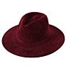 Design Adult Men Women Fedora Flat Wide Brim Chenille Solid Color Fedoras Hat Warm