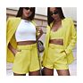 Design Office Suits for Ladies with Belt with Belt Printing Elegant Blazer Woman
