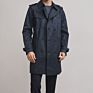 Designer Clothing Trench Jacket Khaki and Black Men Coats Double Breasted Coat