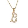 Designer Stainless Steel Zircon Alphabet Pendant Necklaces Hiphop Women Men Hip Hop Gold Chain Necklace Initial Letter Necklace