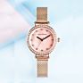 Diamond Quartz Beautifully Decorated Gold Watches Waterproof Women Wrist Luxury Thin Strap Watch
