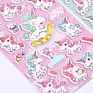 Diy Unicorn Cartoon Design Cute Waterproof Stickers for Kids Kawaii 3D Puffy Sticker for Kids Children